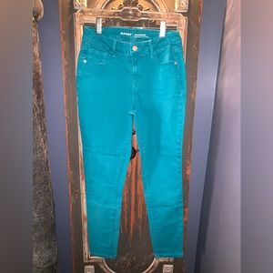 Old Navy ROCKSTAR MID-RISE SKINNY JEANS teal